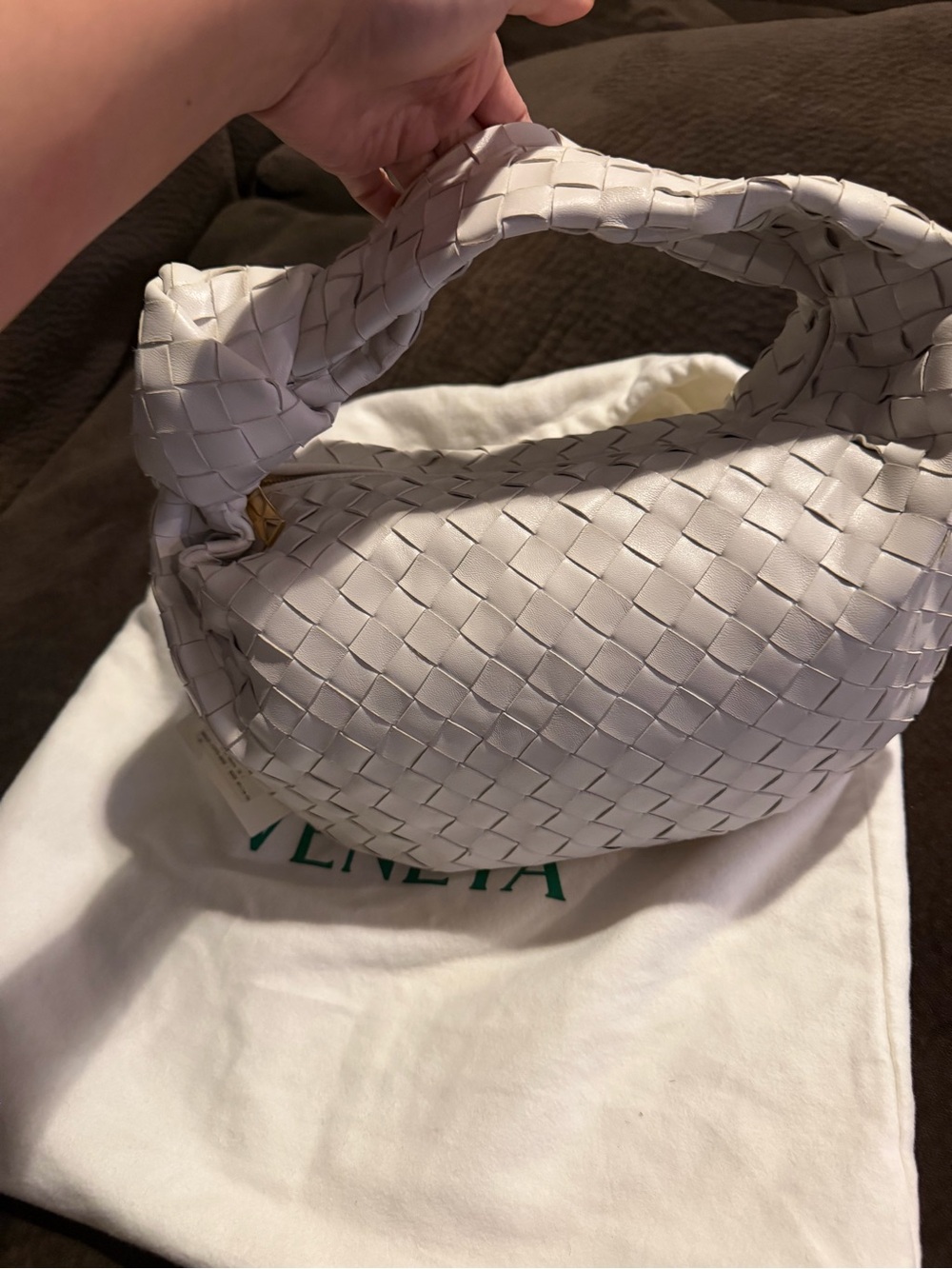 Bottega Veneta White Woven Shoulder Hobo - Picture 2 of 4